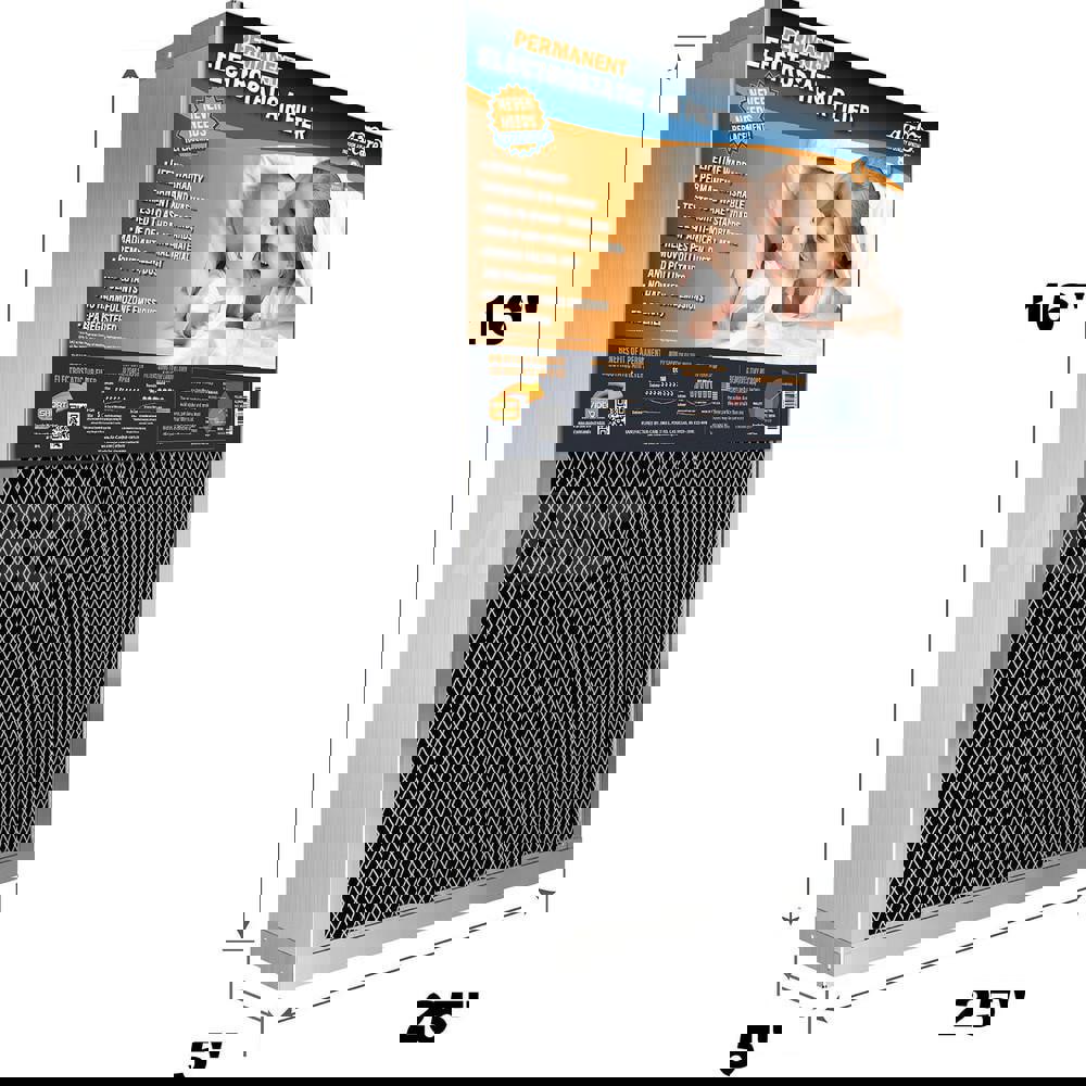 Pleated & Panel Air Filters; Filter Type: Permanent; Reusable Filter; Washable; Filter Efficiency: 94; Media Material: Anti-Microbial Woven Polypropylene; Frame Material: Galvanized Steel; Air Flow: 1180; Maximum Velocity: 295 FPM; Nominal Depth: 5; Nomin